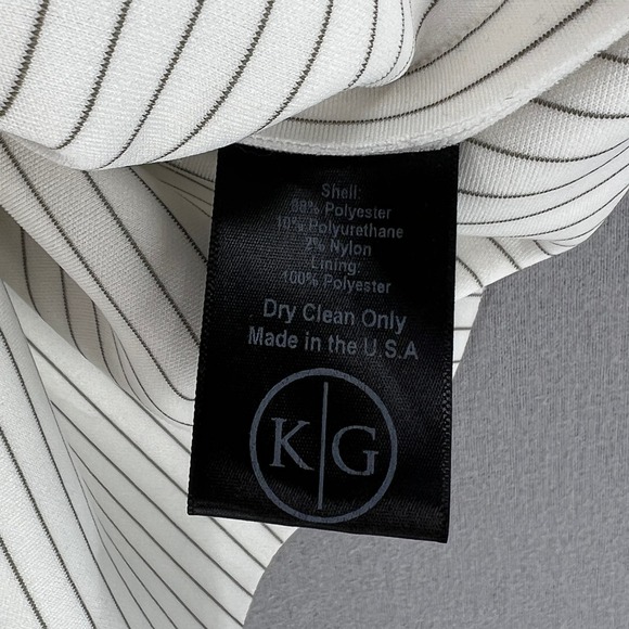 KIMBERLY GOLDSON Jah Top Shirt Womens Medium Off White Stripe V-neck Sleeveless - Picture 13 of 16